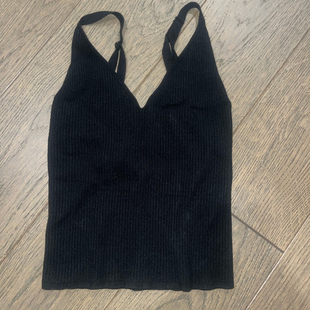 Wilfred Black Ribbed Camisole Top